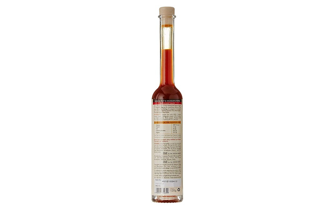 Sprig Passion Fruit and Malagueta Pepper, Hot and Sweet Sauce   Glass Bottle  120 grams